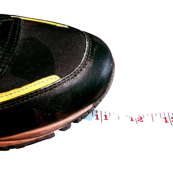 Lanvin Paris Men Sneakers Camo Yellow Details Size 7 Leather Inside and Upper main image 8